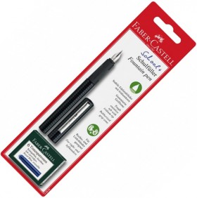 Чорнильна ручка Faber-Castell School Plus чорна перо M (середнє)