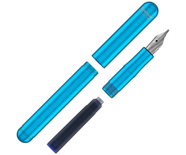 Чорнильна ручка Kaweco Liliput Blue блакитна алюміній перо EF (дуже тонке)