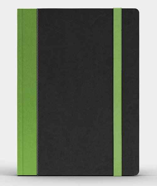 Блокнот Like U PRO в лінію Чорний з салатовим