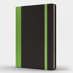 Блокнот Like U PRO в лінію Чорний з салатовим