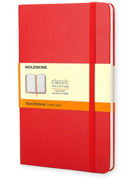 Блокнот Moleskine Classic середній 13 x 21 см в лінію червоний