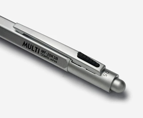 Мультифункціональна ручка Ohto Multi Function 2+1 темно-сіра