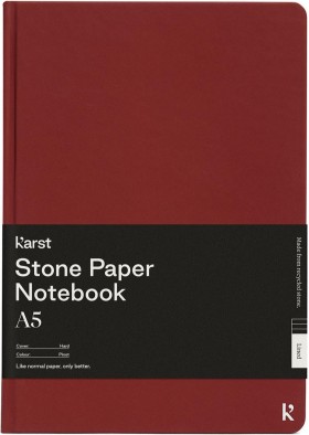 Блокнот Karst Classic A5 14,8 х 21 см в лінію піно-бордо