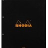 Блокнот Rhodia Pad 20 А4+ лінування seye з отворами для швидкозшивача чорний