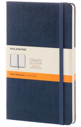 Блокнот Moleskine Classic середній 13 x 21 см в лінію сапфір