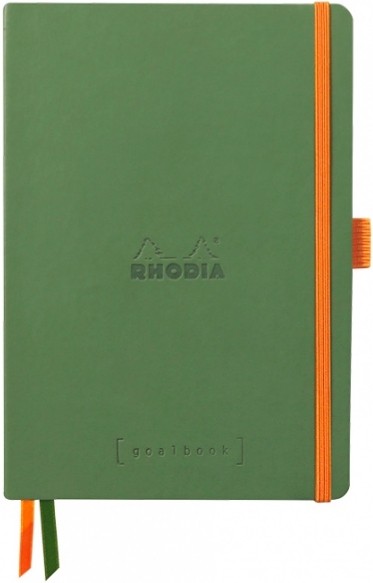 Блокнот Rhodia Goalbook A5 14,8 х 21 см зелений в крапку м'який