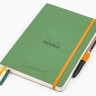 Блокнот Rhodia Goalbook A5 14,8 х 21 см зелений в крапку м'який