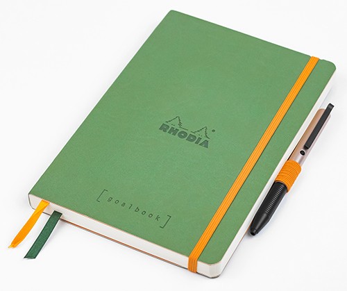 Блокнот Rhodia Goalbook A5 14,8 х 21 см зелений в крапку м'який