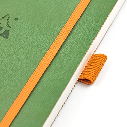 Блокнот Rhodia Goalbook A5 14,8 х 21 см зелений в крапку м'який