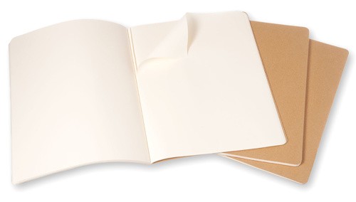 Набір зошитів Moleskine Cahier XXL 21,6 х 27,9 см нелінований бежевий 