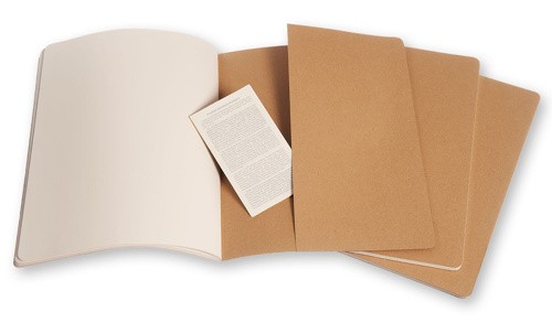 Набір зошитів Moleskine Cahier XXL 21,6 х 27,9 см нелінований бежевий 