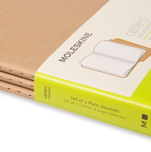 Набір зошитів Moleskine Cahier XXL 21,6 х 27,9 см нелінований бежевий 