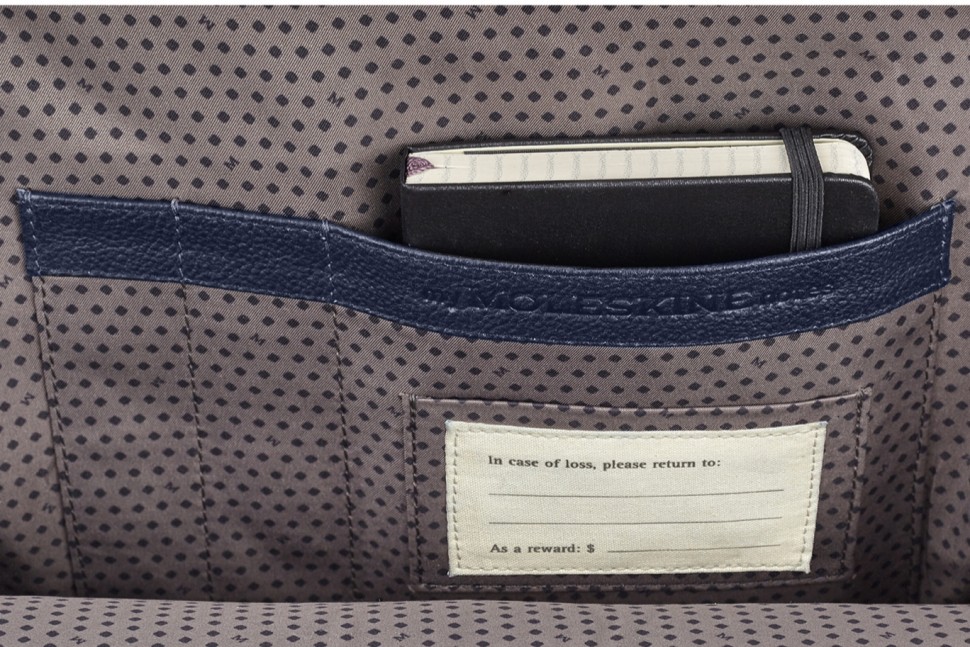 Сумка Moleskine Classic Device 15" сапфір вертикальна шкіряна