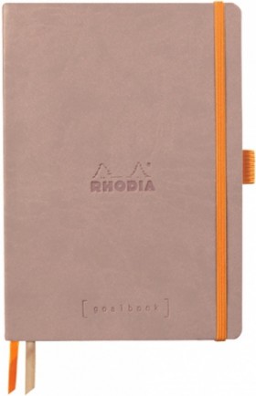 Блокнот Rhodia Goalbook A5 14,8 х 21 см рожевий в крапку м'який 