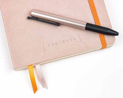 Блокнот Rhodia Goalbook A5 14,8 х 21 см рожевий в крапку м'який 