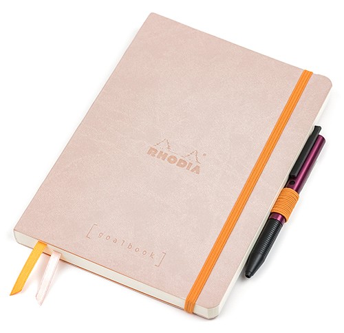 Блокнот Rhodia Goalbook A5 14,8 х 21 см рожевий в крапку м'який 