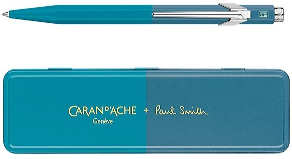 Ручка Caran d'Ache 849 Paul Smith Cyan Blue & Steel Blue + бокс