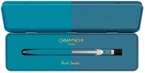 Ручка Caran d'Ache 849 Paul Smith Cyan Blue & Steel Blue + бокс