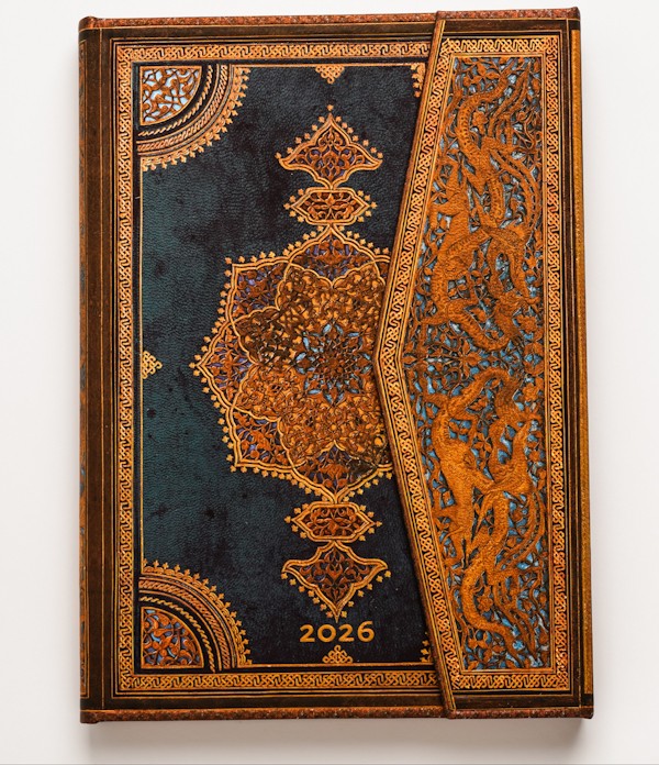 Щотижневик горизонтальний Paperblanks на 2026 рік Сефевід Арт Індиго середній