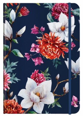 Блокнот Cedon Хризантеми середній 14,4 х 21 см в крапку 