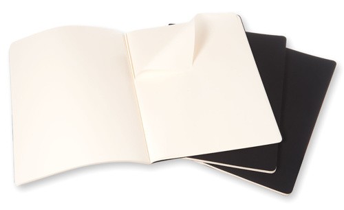Набір зошитів Moleskine Cahier XXL 21,6 х 27,9 см нелінований чорний 