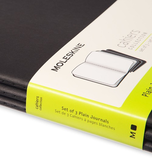 Набір зошитів Moleskine Cahier XXL 21,6 х 27,9 см нелінований чорний 
