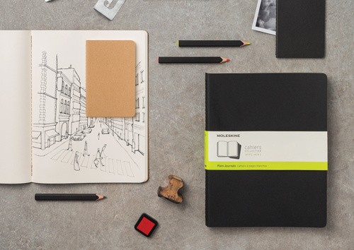 Набір зошитів Moleskine Cahier XXL 21,6 х 27,9 см нелінований чорний 