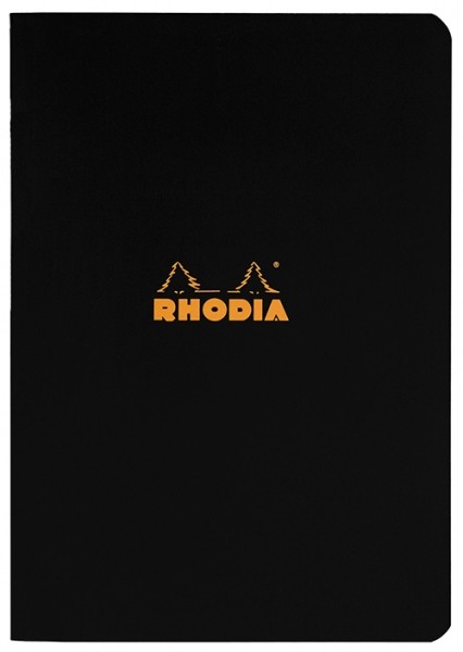 Зошит Rhodia Side-Stapled A5 14,8 х 21 см чорний в клітинку 