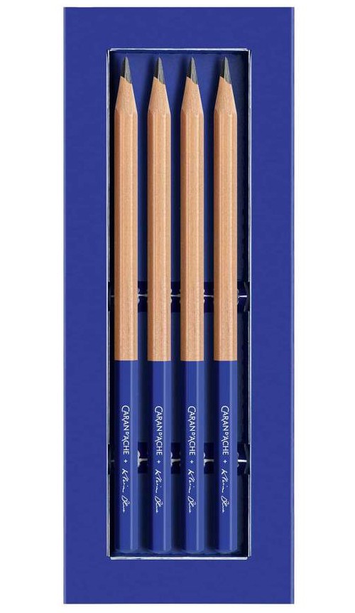 Набір олівців Caran d'Ache Klein Blue HB 4 штуки