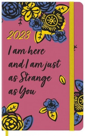 Щотижневик з місцем для записів Moleskine Frida Kahlo на 2023 рік середній 13 х 21 см кораловий