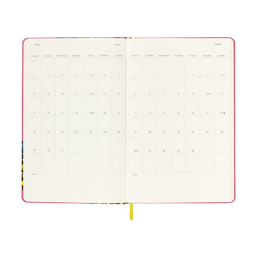 Щотижневик з місцем для записів Moleskine Frida Kahlo на 2023 рік середній 13 х 21 см кораловий