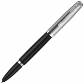 Чорнильна ручка Parker 51 Black CT FP чорна/сталь перо F (тонке)