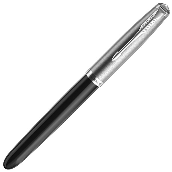Чорнильна ручка Parker 51 Black CT FP чорна/сталь перо F (тонке)