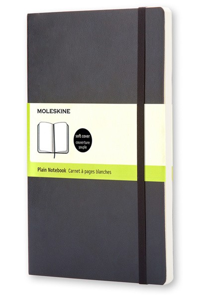 Блокнот Moleskine Classic середній 13 x 21 см нелінований чорний м'який