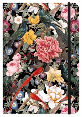 Блокнот Cedon Червоні Пташки середній 14,4 х 21см в крапку 