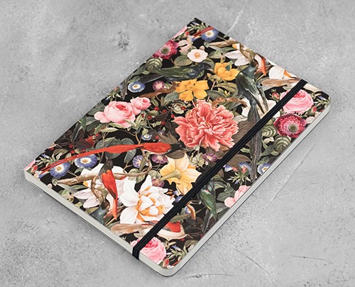 Блокнот Cedon Червоні Пташки середній 14,4 х 21см в крапку 