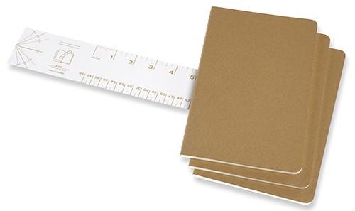 Набір зошитів Moleskine Cahier кишеньковий 9 х 14 см в крапку бежевий 