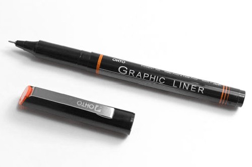 Лінер Ohto Graphic 02 чорний 0,35 мм 