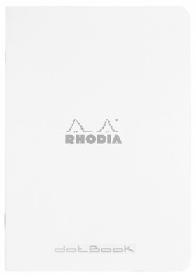 Зошит Rhodia Side-Stapled A5 14,8 х 21 см білий в крапку 