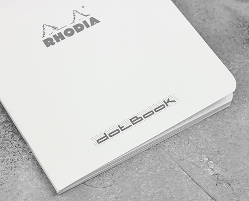 Зошит Rhodia Side-Stapled A5 14,8 х 21 см білий в крапку 