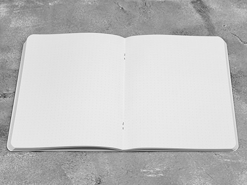 Зошит Rhodia Side-Stapled A5 14,8 х 21 см білий в крапку 