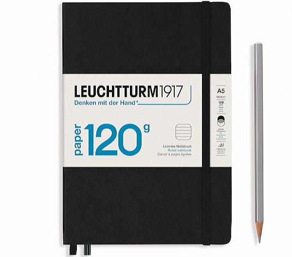 Блокнот Leuchtturm1917 Edition 120 середній 14,5 х 21 см в лінію чорний