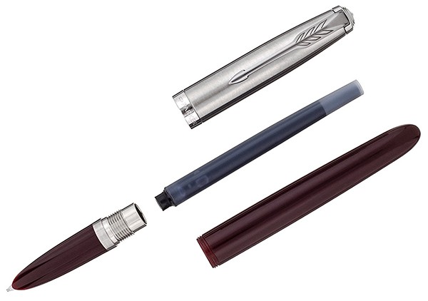 Чорнильна ручка Parker 51 Burgundy CT FP бургунді/сталь перо F (тонке)