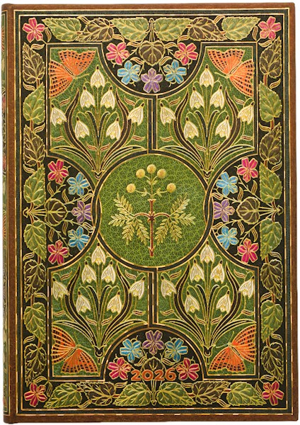 Щотижневик горизонтальний Paperblanks на 2026 рік Poetry in Bloom середній