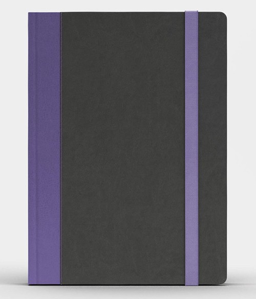 Блокнот Like U PRO в крапку Сірий з фіолетовим