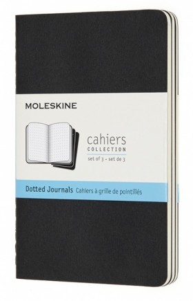 Набір зошитів Moleskine Cahier кишеньковий 9 х 14 см в крапку чорний 