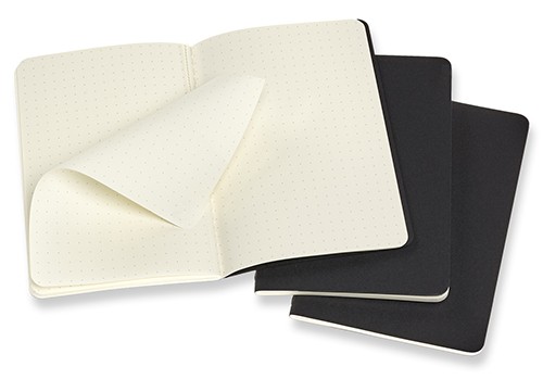 Набір зошитів Moleskine Cahier кишеньковий 9 х 14 см в крапку чорний 