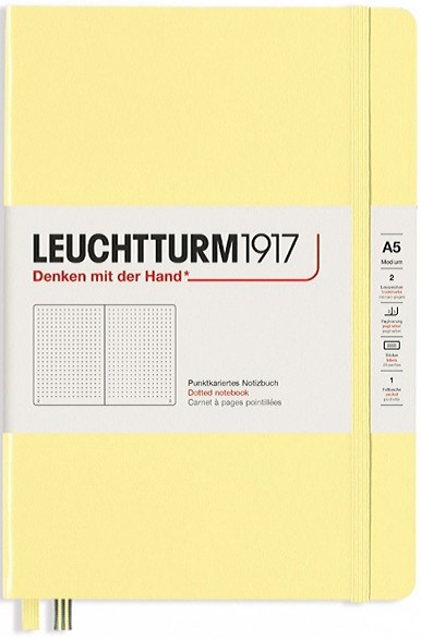 Блокнот Leuchtturm1917 Smooth Colours середній 14,5 х 21 см в крапку ванільний
