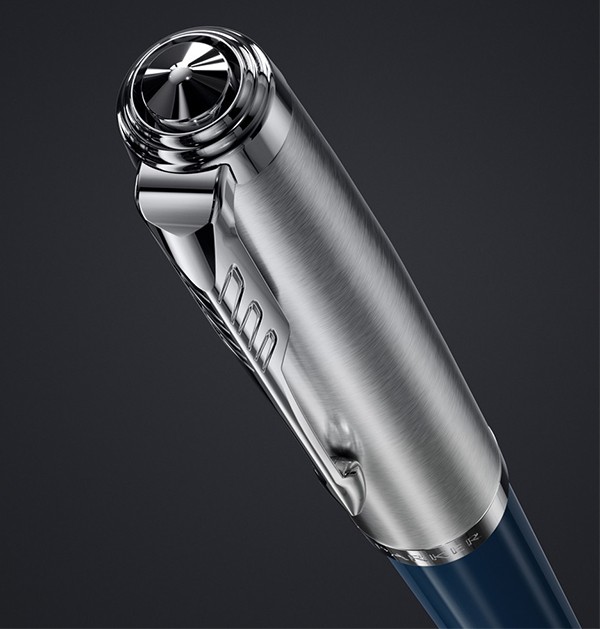 Чорнильна ручка Parker 51 Midnight Blue CT FP темно-синя/сталь перо F (тонке)