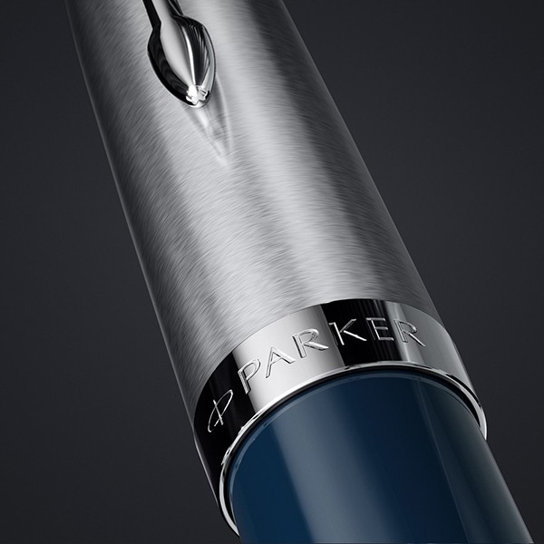 Чорнильна ручка Parker 51 Midnight Blue CT FP темно-синя/сталь перо F (тонке)